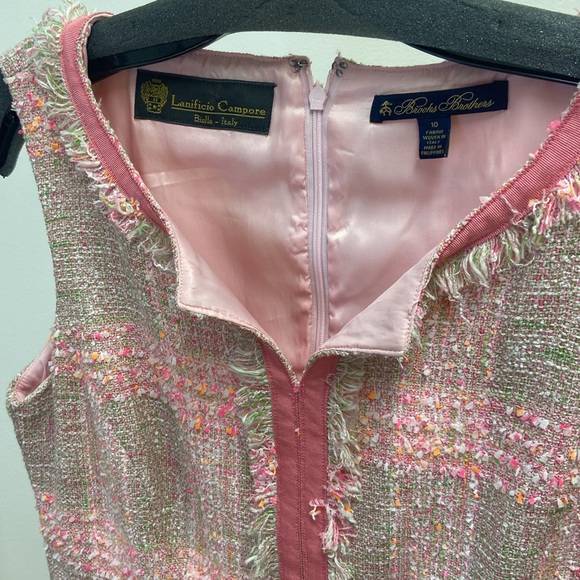 Preppy Pink Tweed Dress by Brooks Brothers - Lanificio Campore collection - Picture 2 of 7